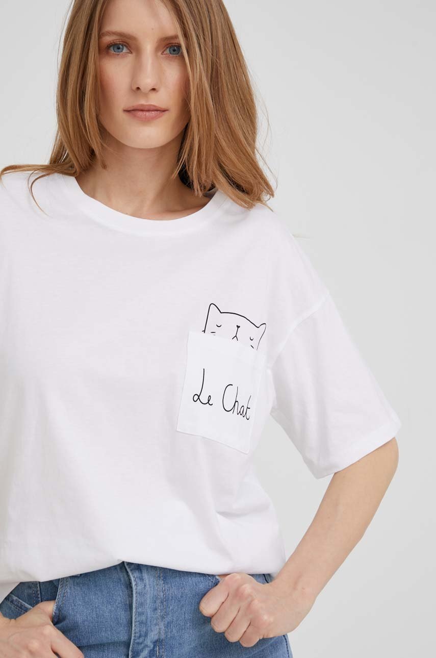 

Тениска Answear Lab в бяло, Бял