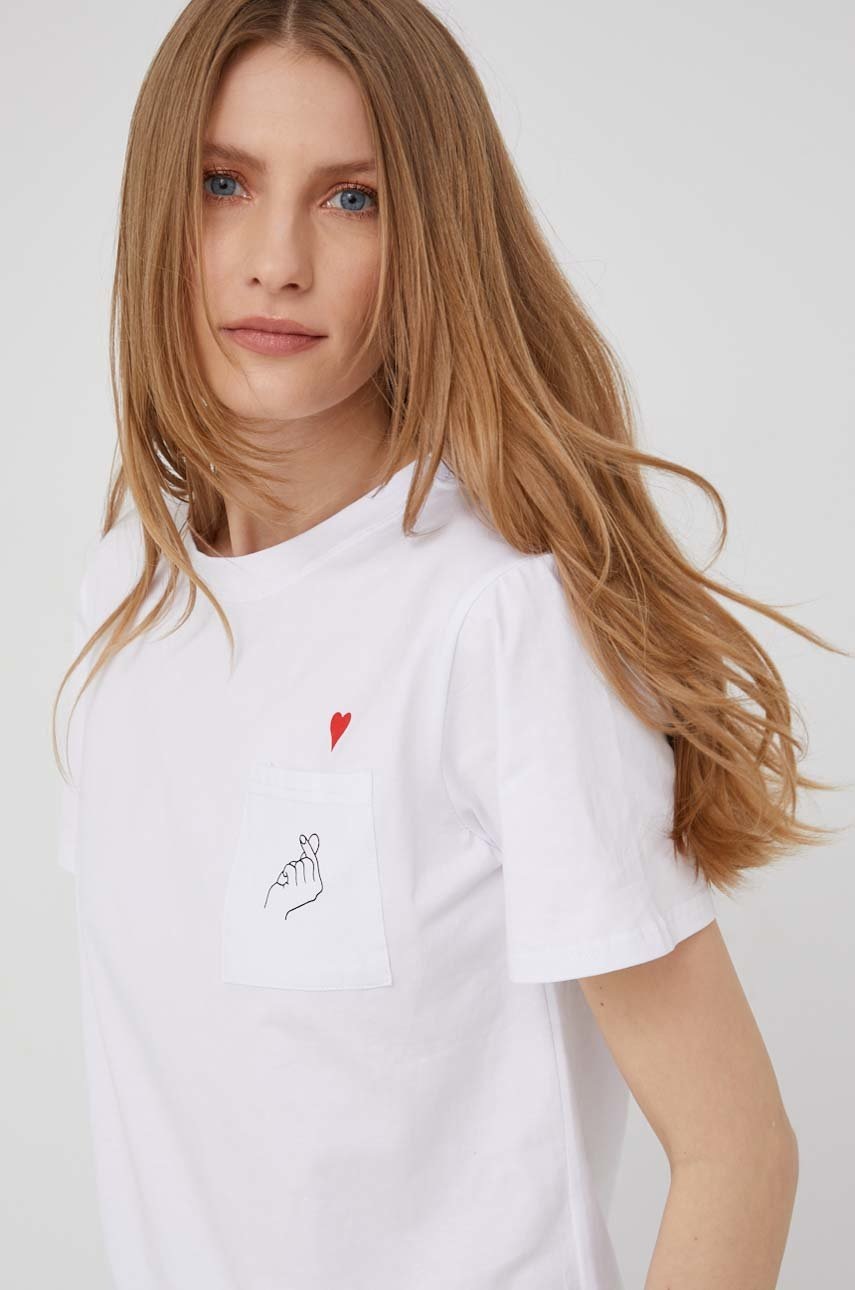 

Тениска Answear Lab в бяло, Бял