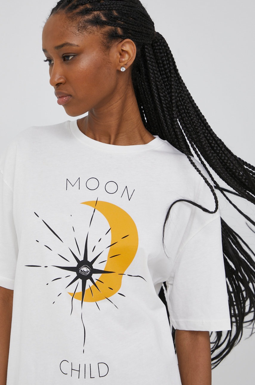 

Памучна тениска Answear Lab в бяло, Бял