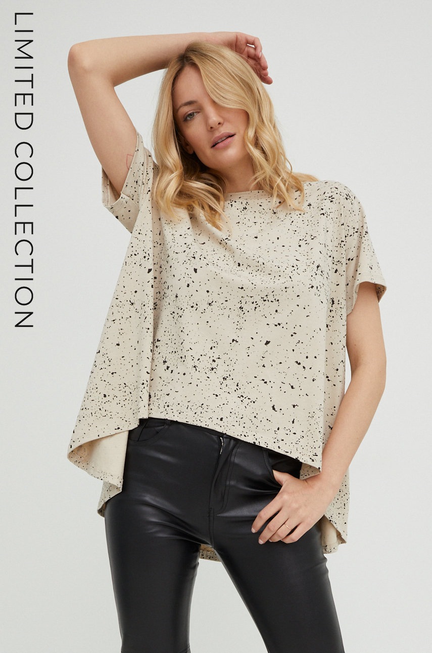 

Тениска Answear Lab в бежово, Бежов