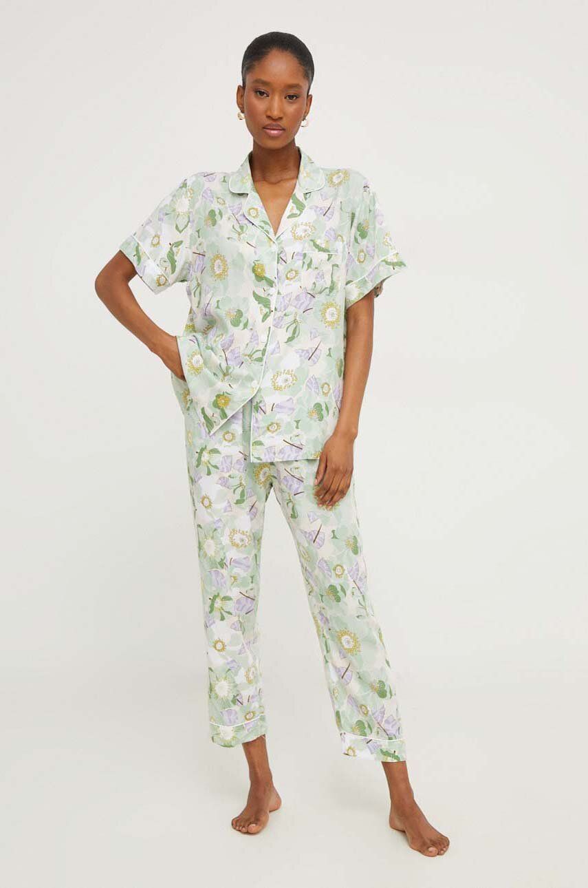 Answear Lab pijama femei, culoarea turcoaz