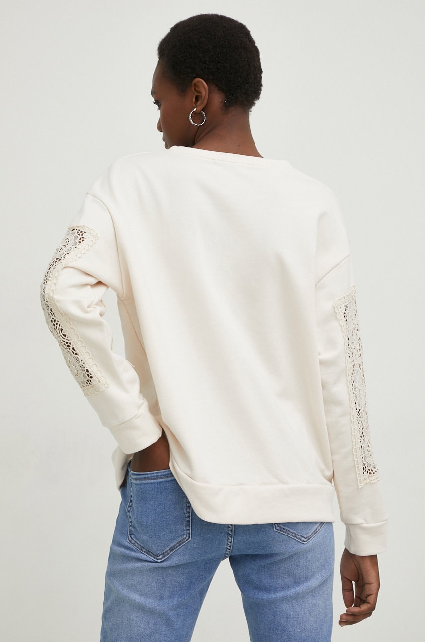 Кофта Answear Lab X Лимитированная коллекция SISTERHOOD женская цвет бежевый с аппликацией