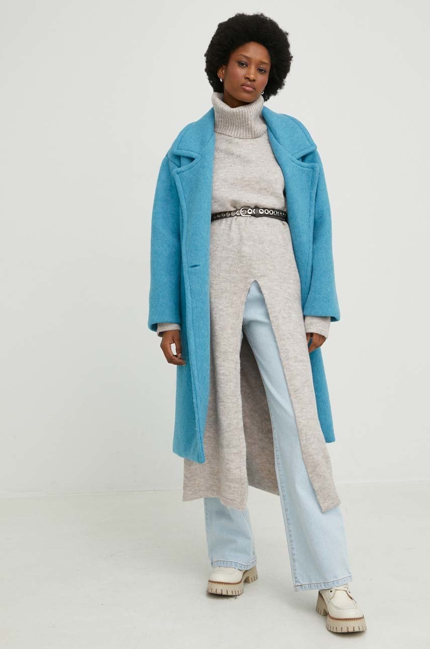 

Вовняне пальто Answear Lab перехідний oversize