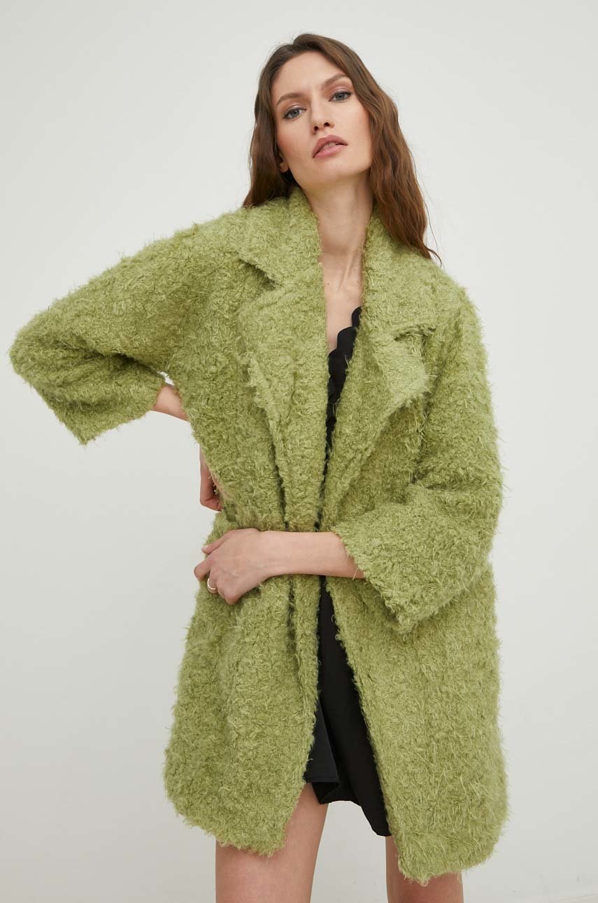 

Пальто Answear Lab женское цвет зелёный переходное oversize