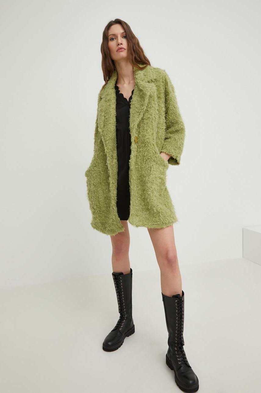 

Пальто Answear Lab жіноче колір зелений перехідне oversize