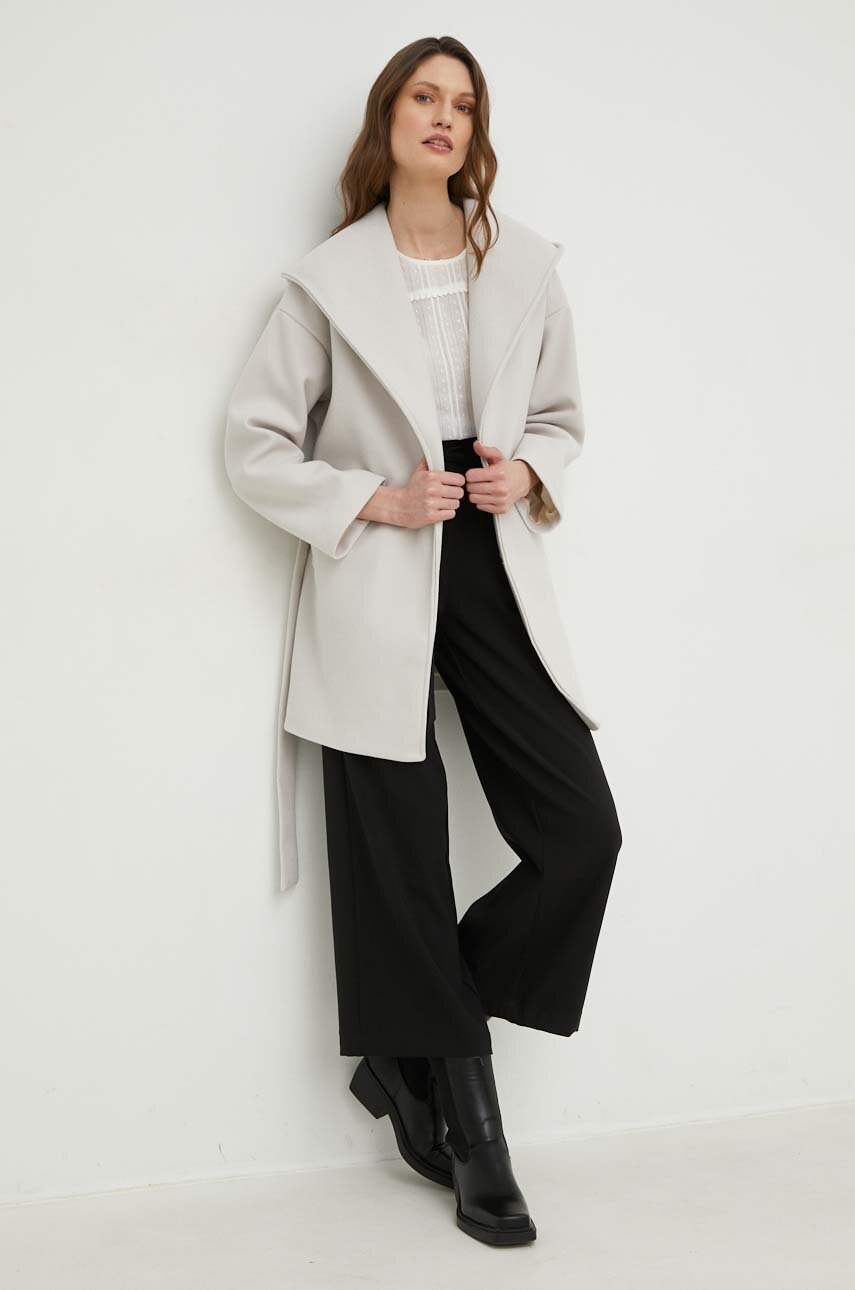 

Пальто Answear Lab женский цвет бежевый переходной oversize