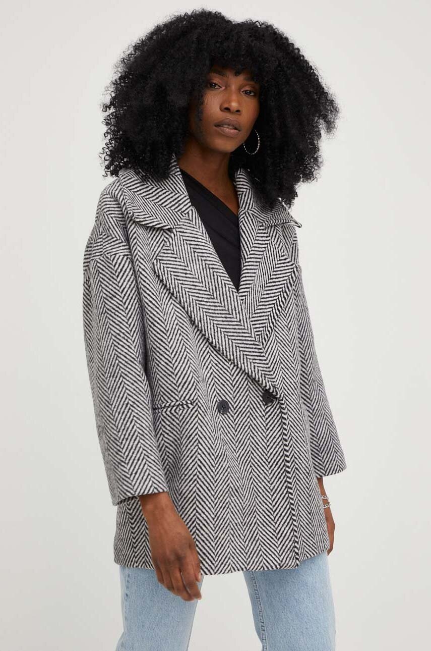 

Пальто Answear Lab жіноче колір чорний перехідне oversize
