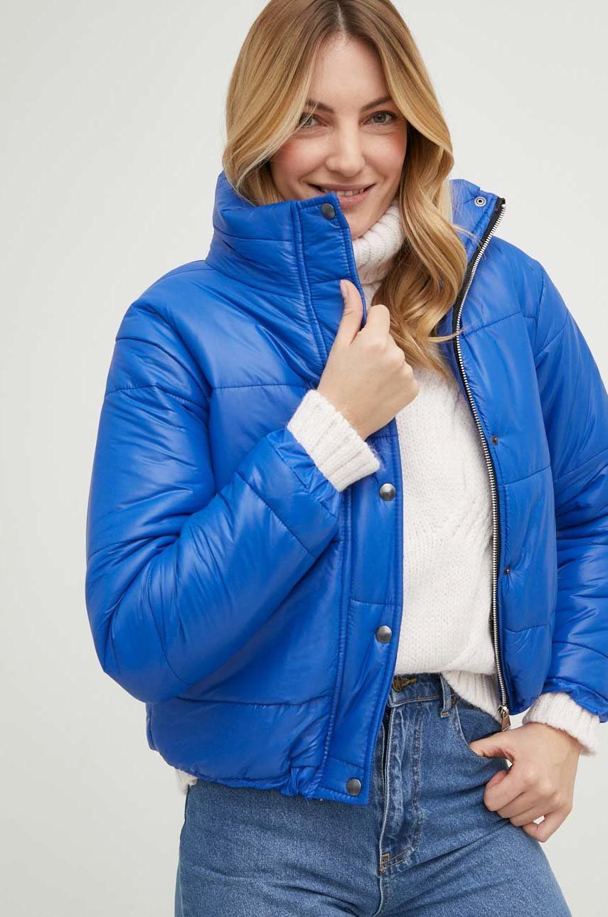 Answear Lab kurtka damska kolor niebieski przejściowa