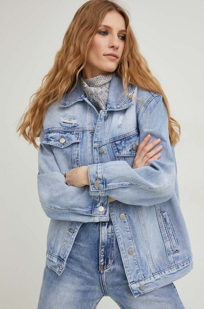 Lab geaca jeans x colecÈ›ia limitatÄƒ SISTERHOOD femei, de tranzitie, oversize