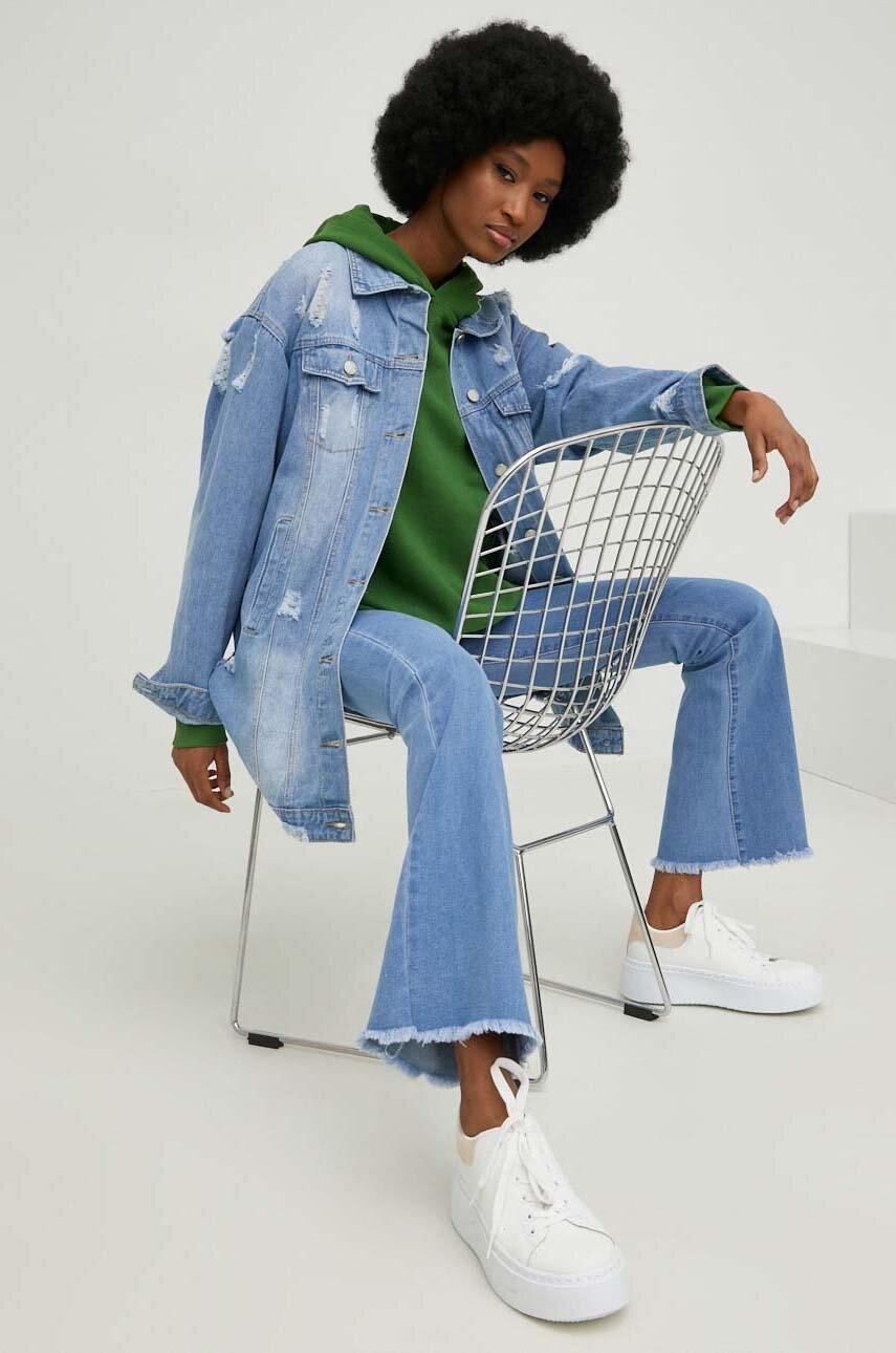 

Джинсовая куртка Answear Lab женская переходная oversize