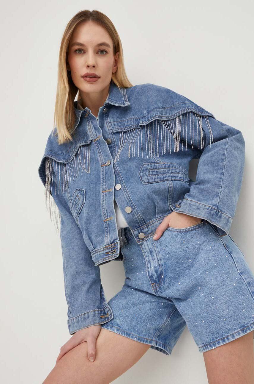 Lab geaca jeans femei, de tranzitie, oversize