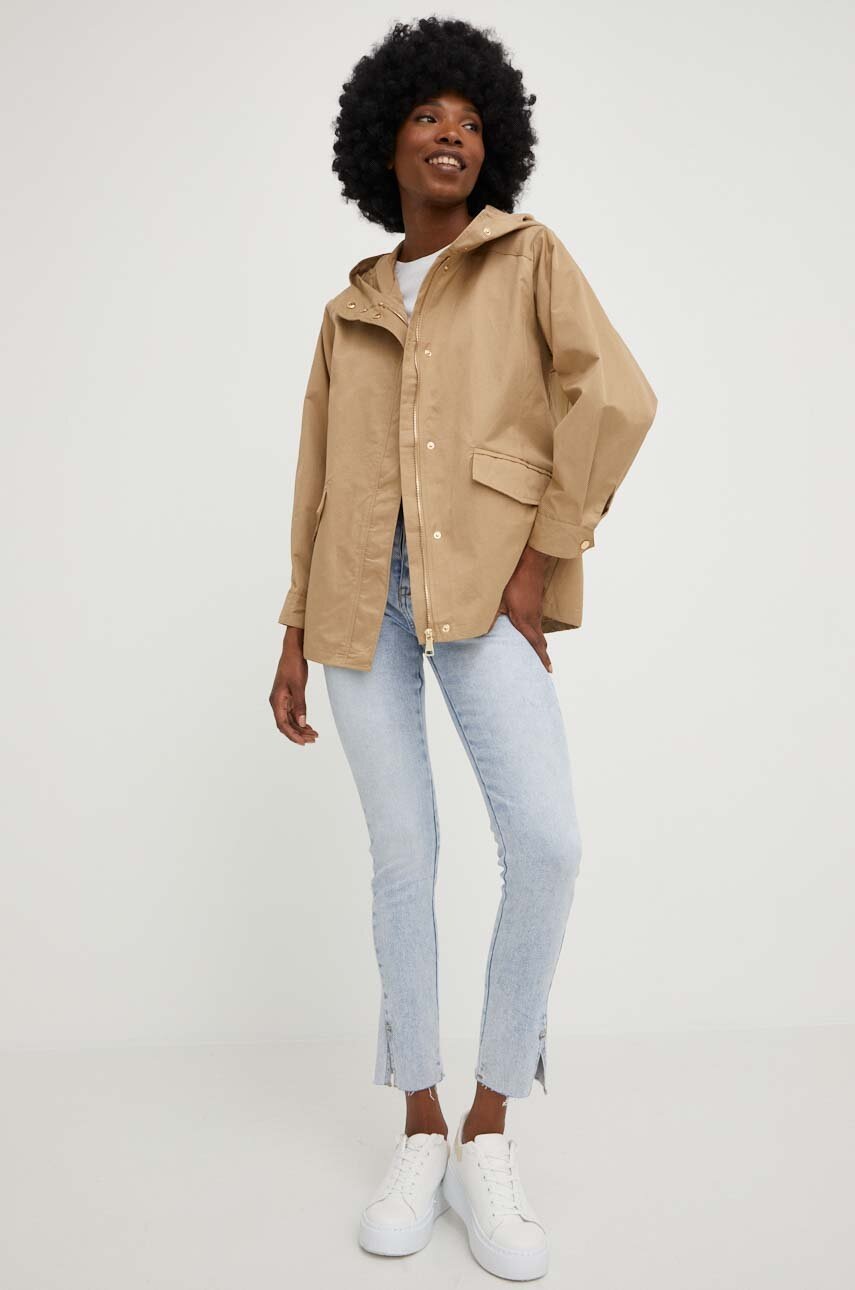 

Куртка Answear Lab женская цвет бежевый переходная oversize