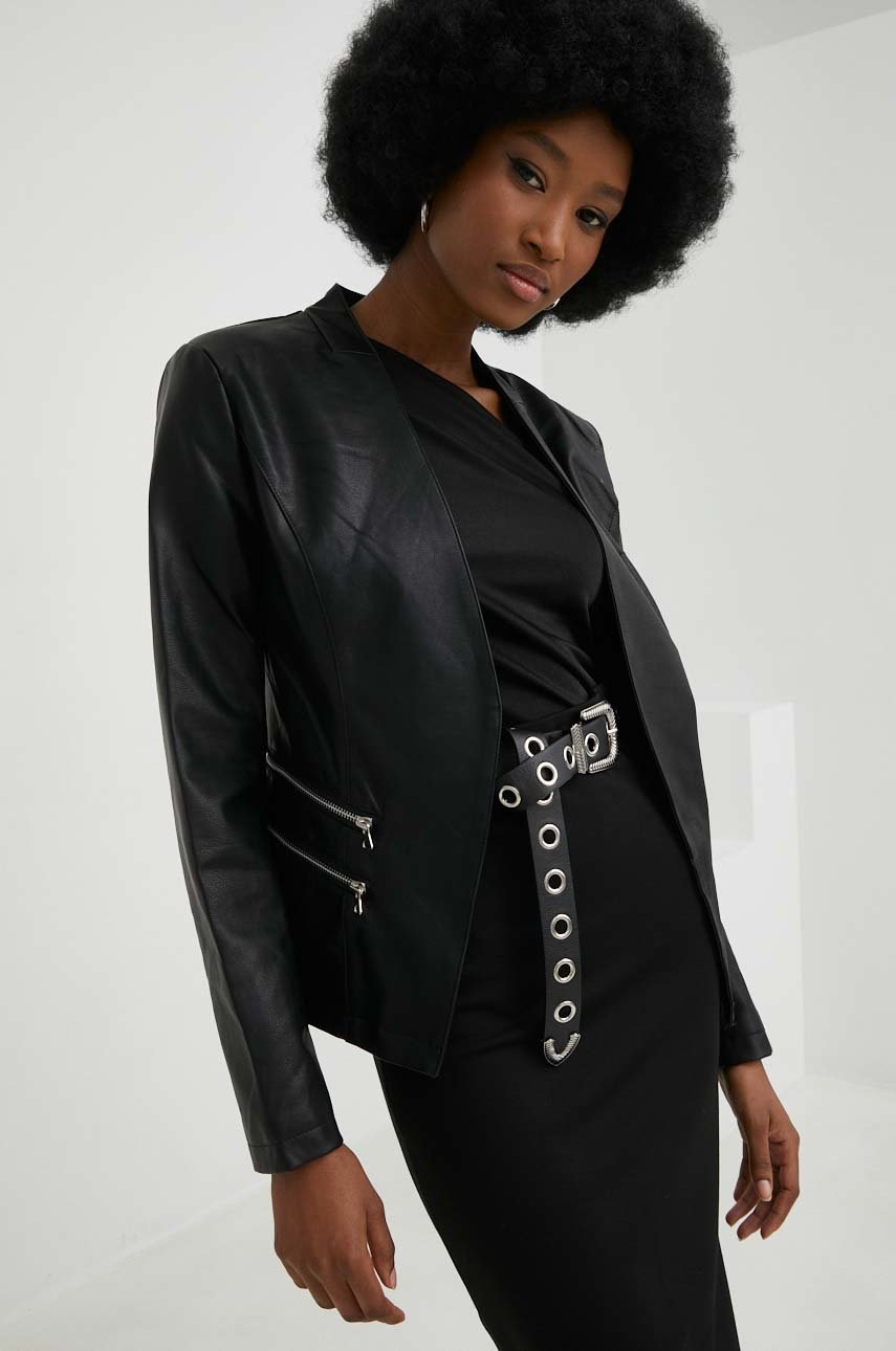 

Пиджак Answear Lab X лимитированная коллекция SISTERHOOD цвет чёрный без замка однотонный
