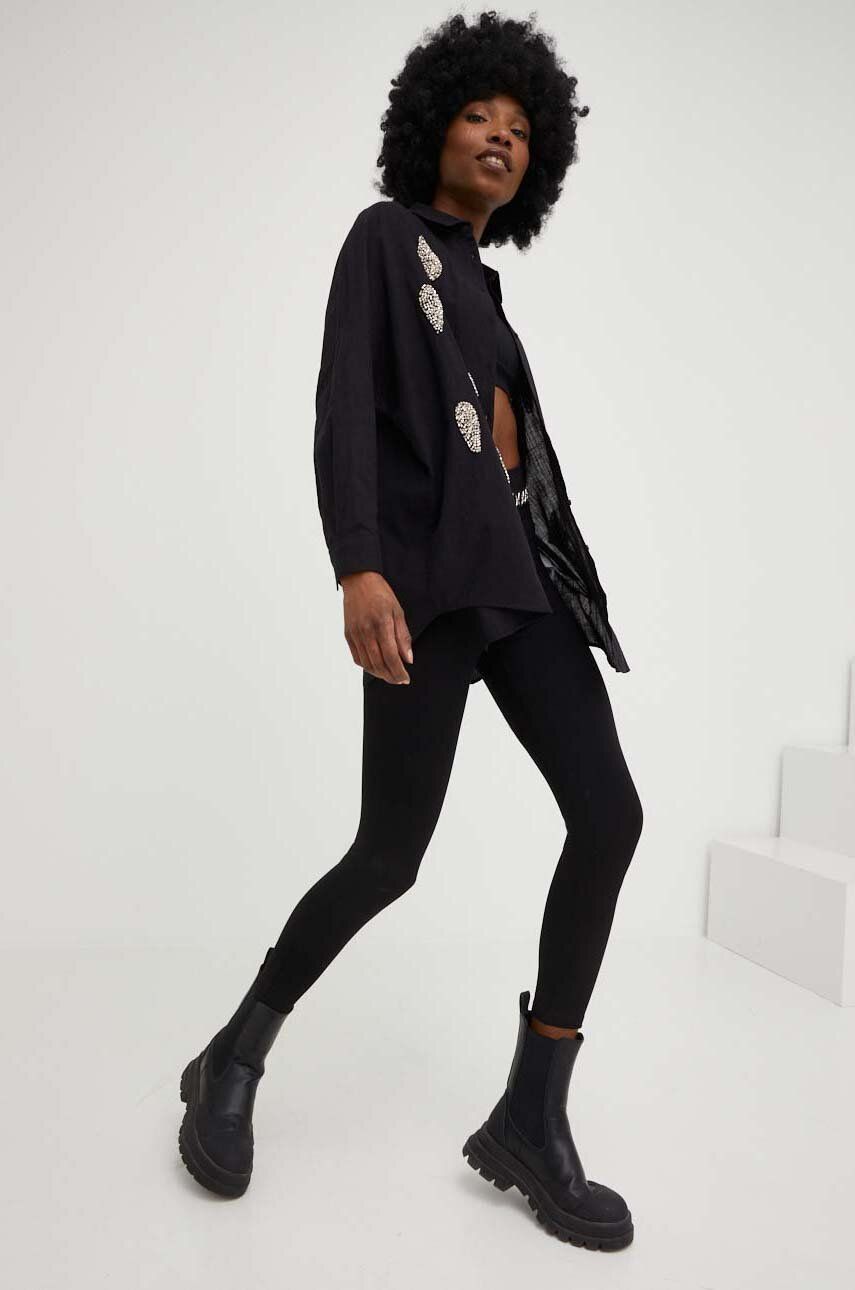 Answear Lab pantaloni femei, culoarea negru