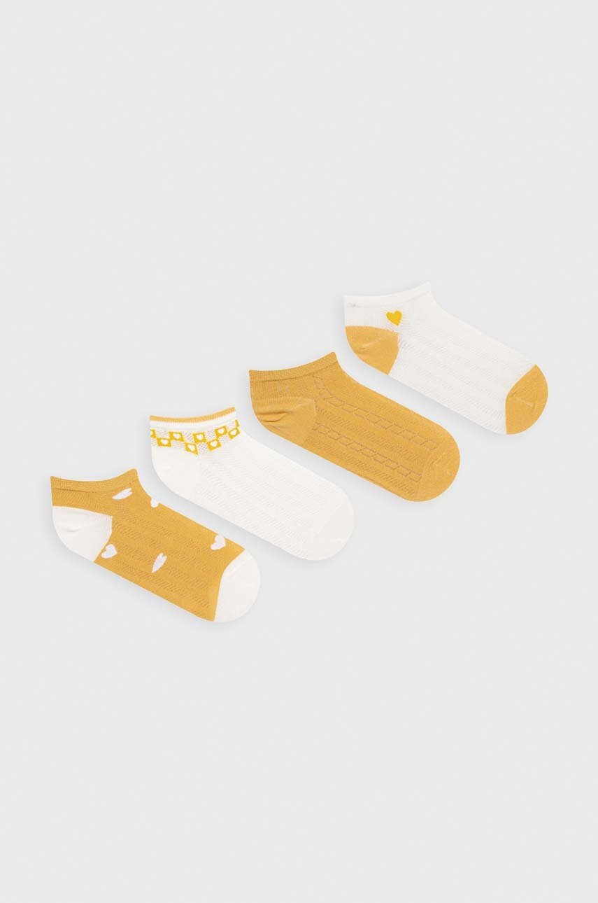 

Шкарпетки Answear Lab 4-pack жіночі колір жовтий