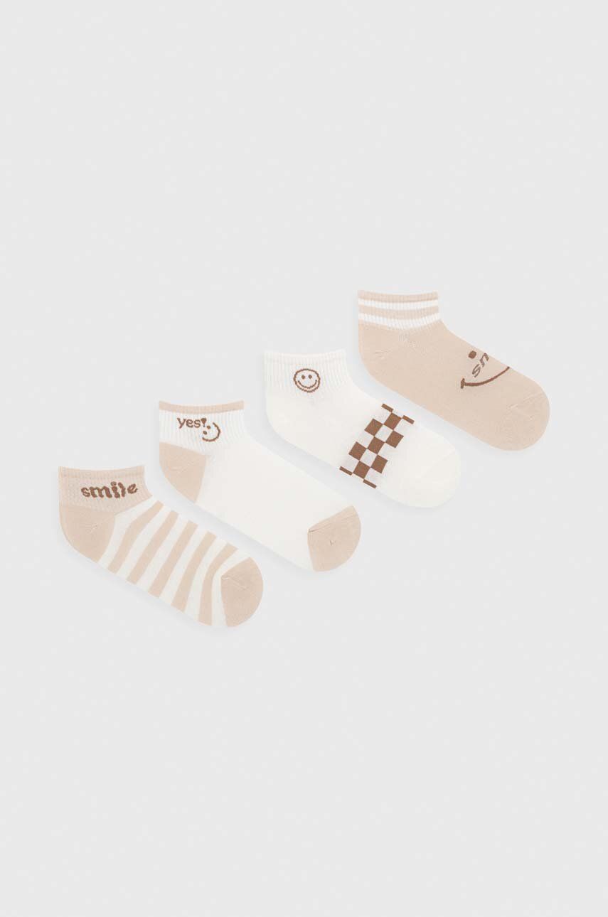 Ponožky Answear Lab 4-pack dámské, béžová barva - béžová -  85 % Bavlna