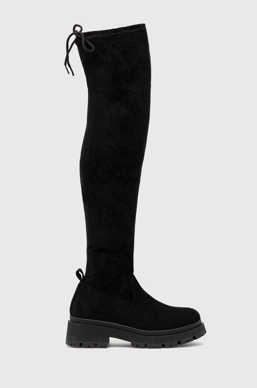 Answear Lab cizme femei, culoarea negru, cu platforma