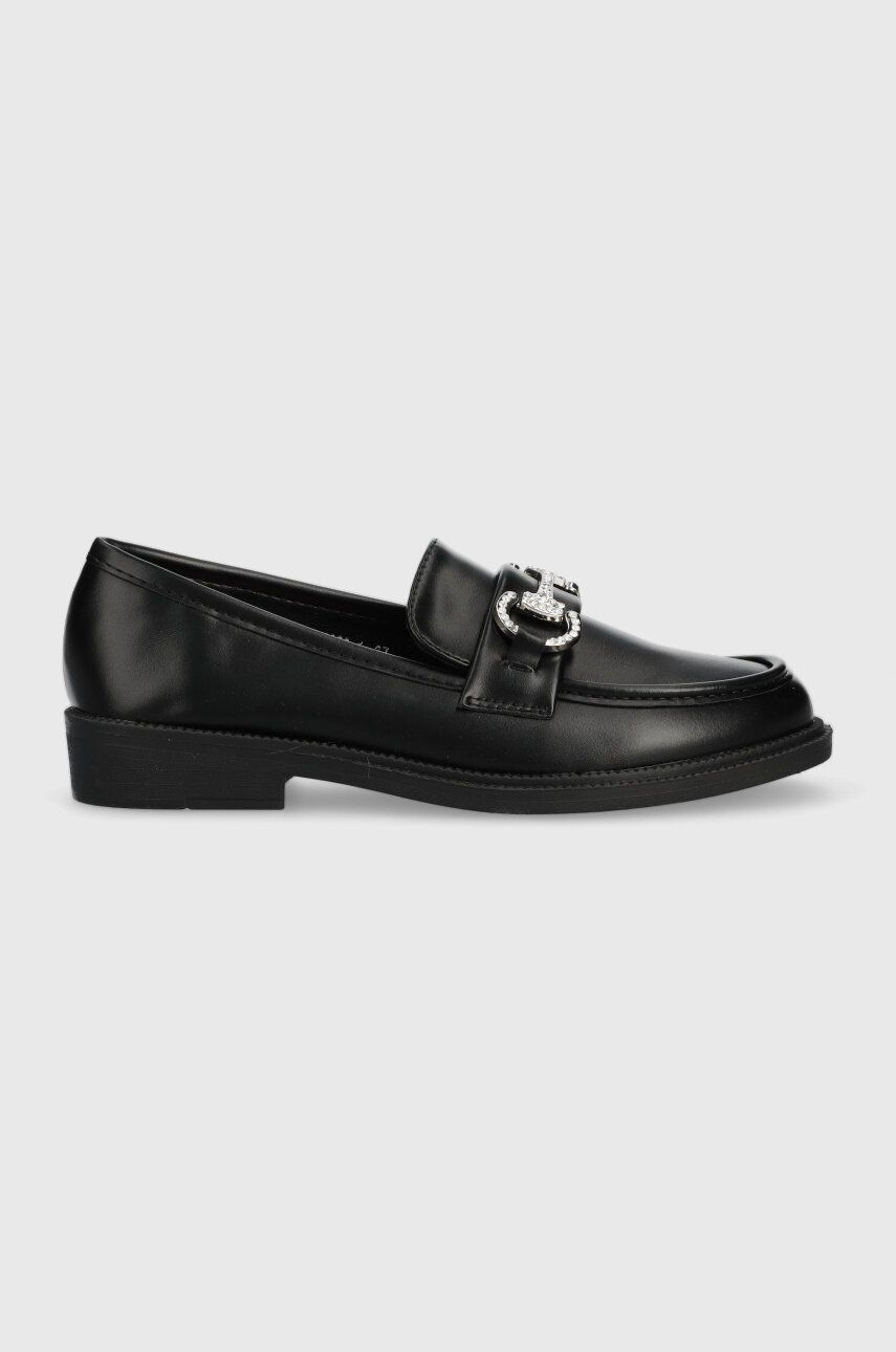 Answear Lab Mocasini Femei, Culoarea Negru, Cu Toc Plat