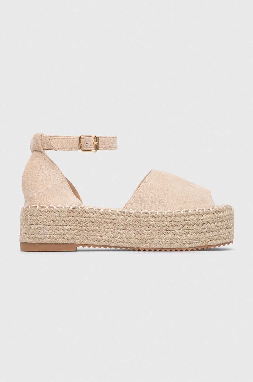 Answear Lab espadrile culoarea bej, cu platforma