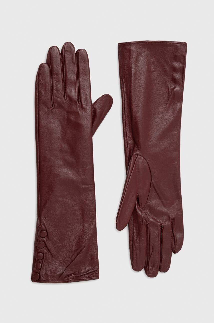 Answear lab manusi de piele femei, culoarea bordo