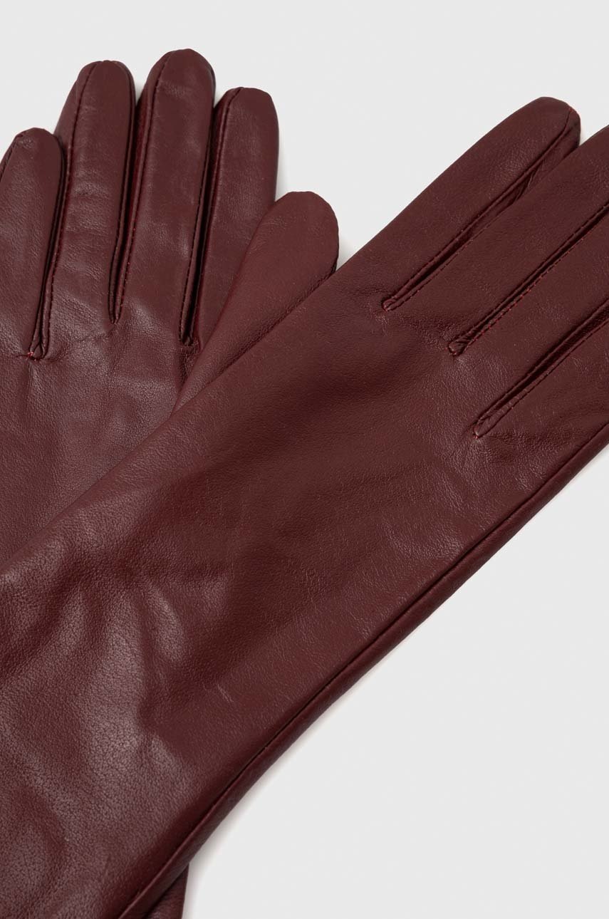 

Шкіряні рукавички Answear Lab жіночі колір бордовий