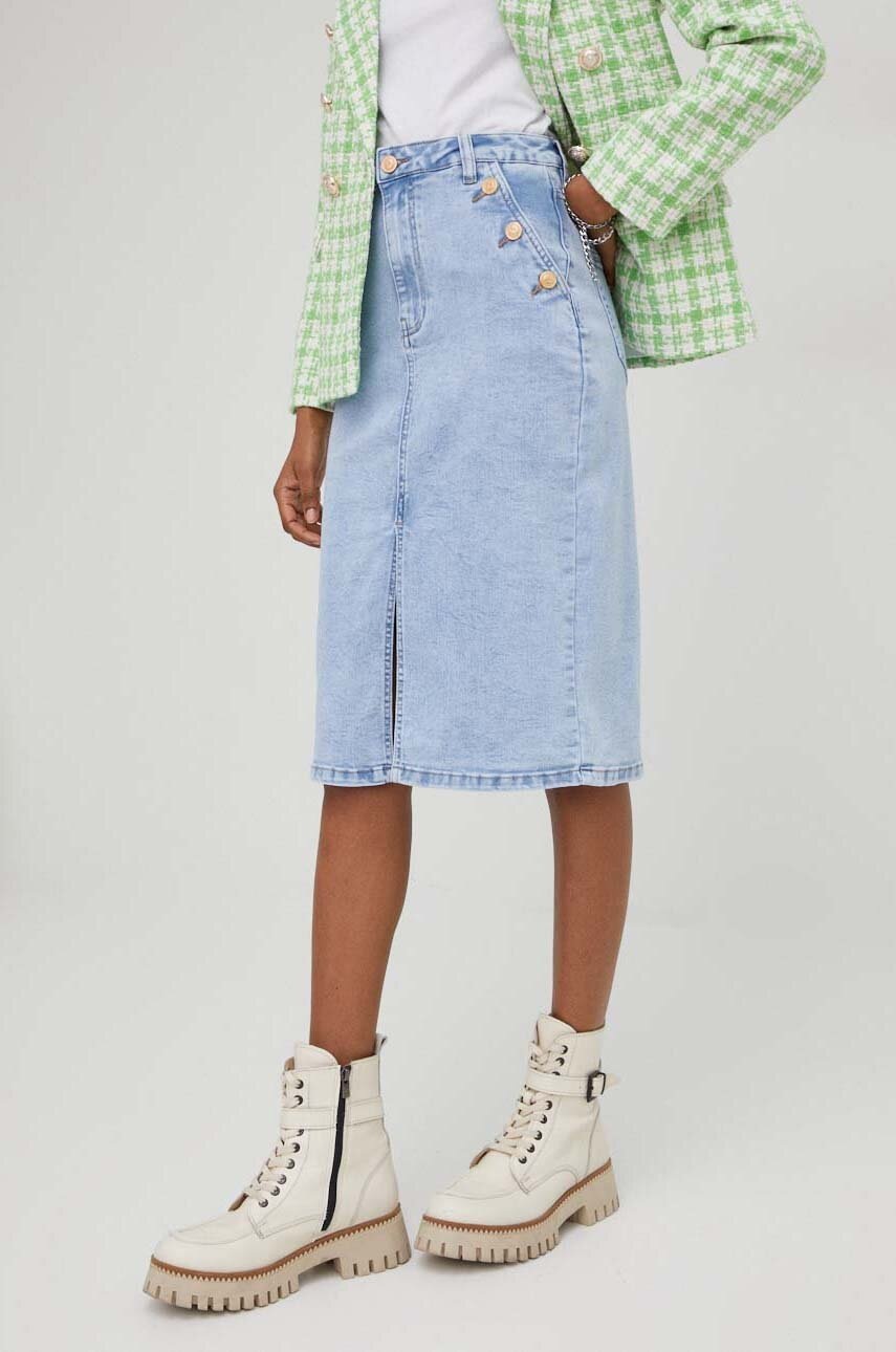 

Джинсова спідниця Answear Lab PREMIUM JEANS midi олівець