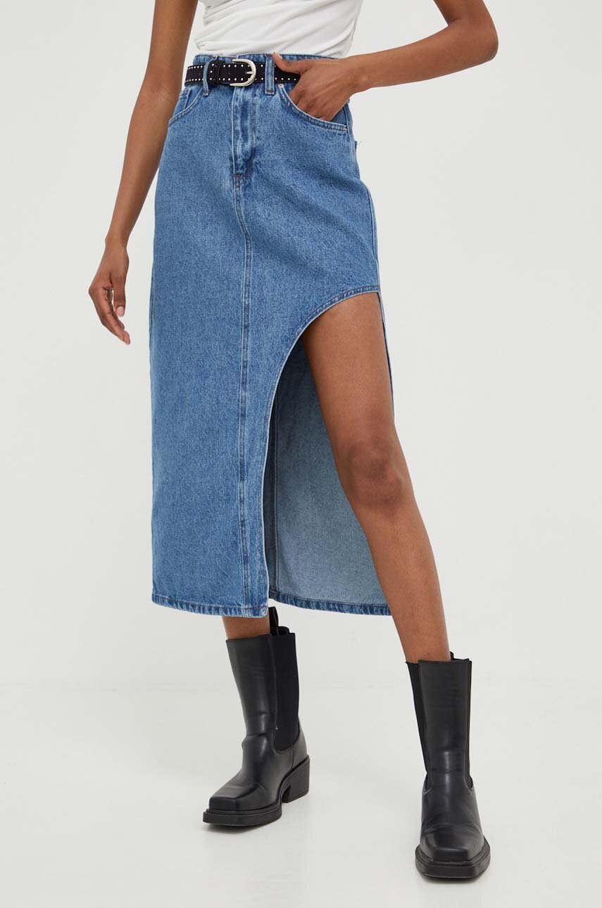 

Джинсовая юбка Answear Lab maxi прямая