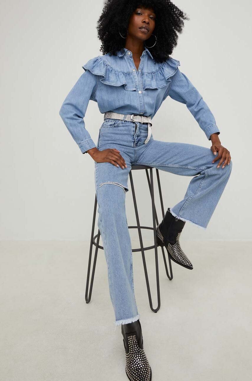 

Джинсы Answear Lab X лимитированная коллекция SISTERHOOD женские высокая посадка