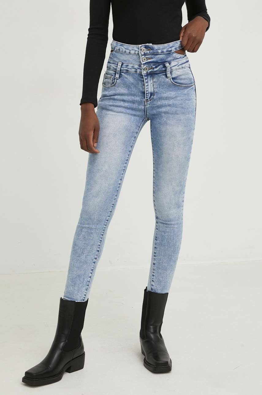 

Дънки Answear Lab PREMIUM JEANS с висока талия, Син