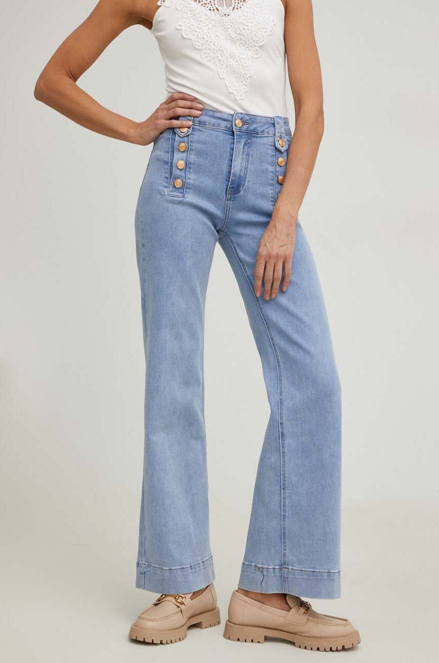 

Дънки Answear Lab PREMIUM JEANS с висока талия, Син