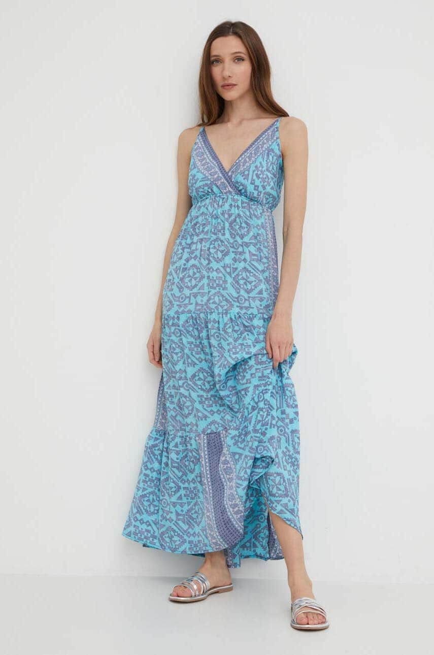 Answear lab rochie de matase maxi, evazati