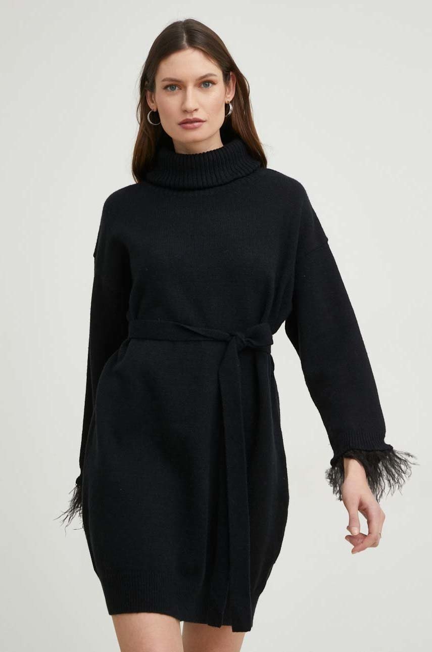 

Платье с шерстью Answear Lab цвет чёрный mini oversize