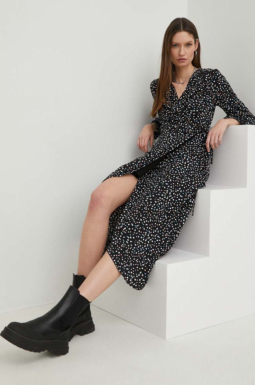 Answear Lab rochie culoarea negru, maxi, drept
