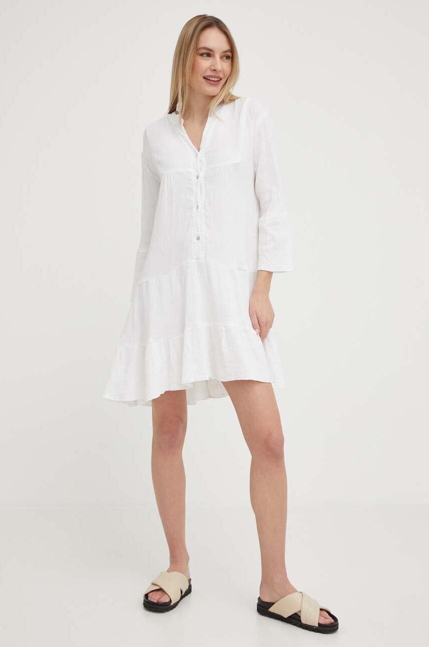 Бавовняна сукня Answear Lab колір білий mini oversize