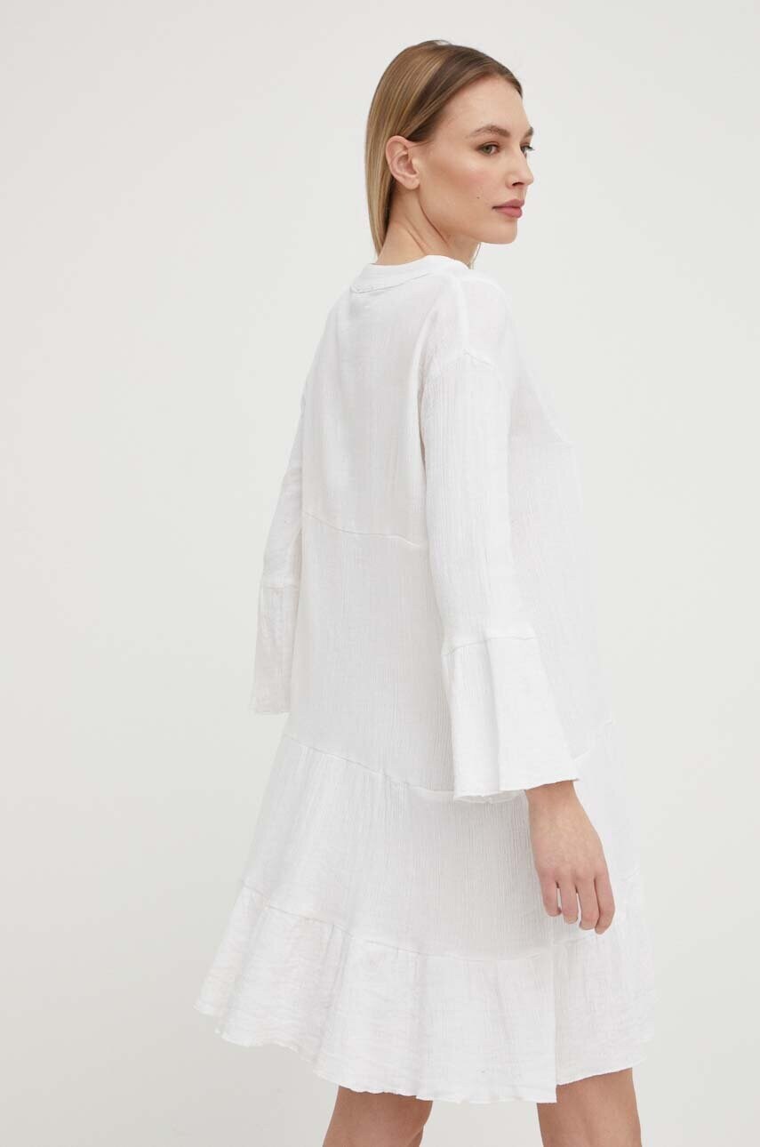 Бавовняна сукня Answear Lab колір білий mini oversize