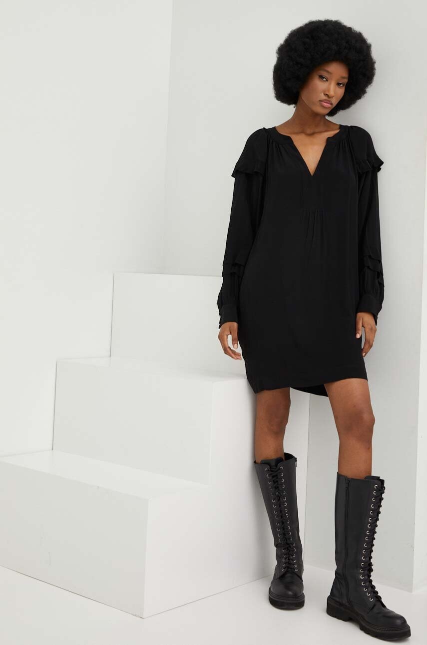 Answear Lab rochie culoarea negru, mini, oversize