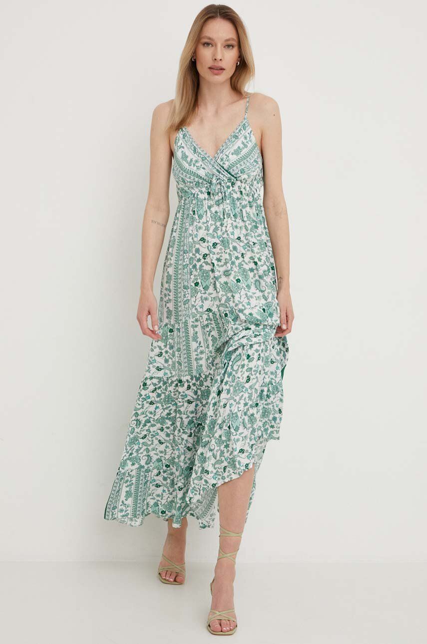 Answear Lab rochie culoarea verde, maxi, evazati - WW23 SUD0Z1 77X F1 Answear Lab rochie culoarea verde, maxi, evazati