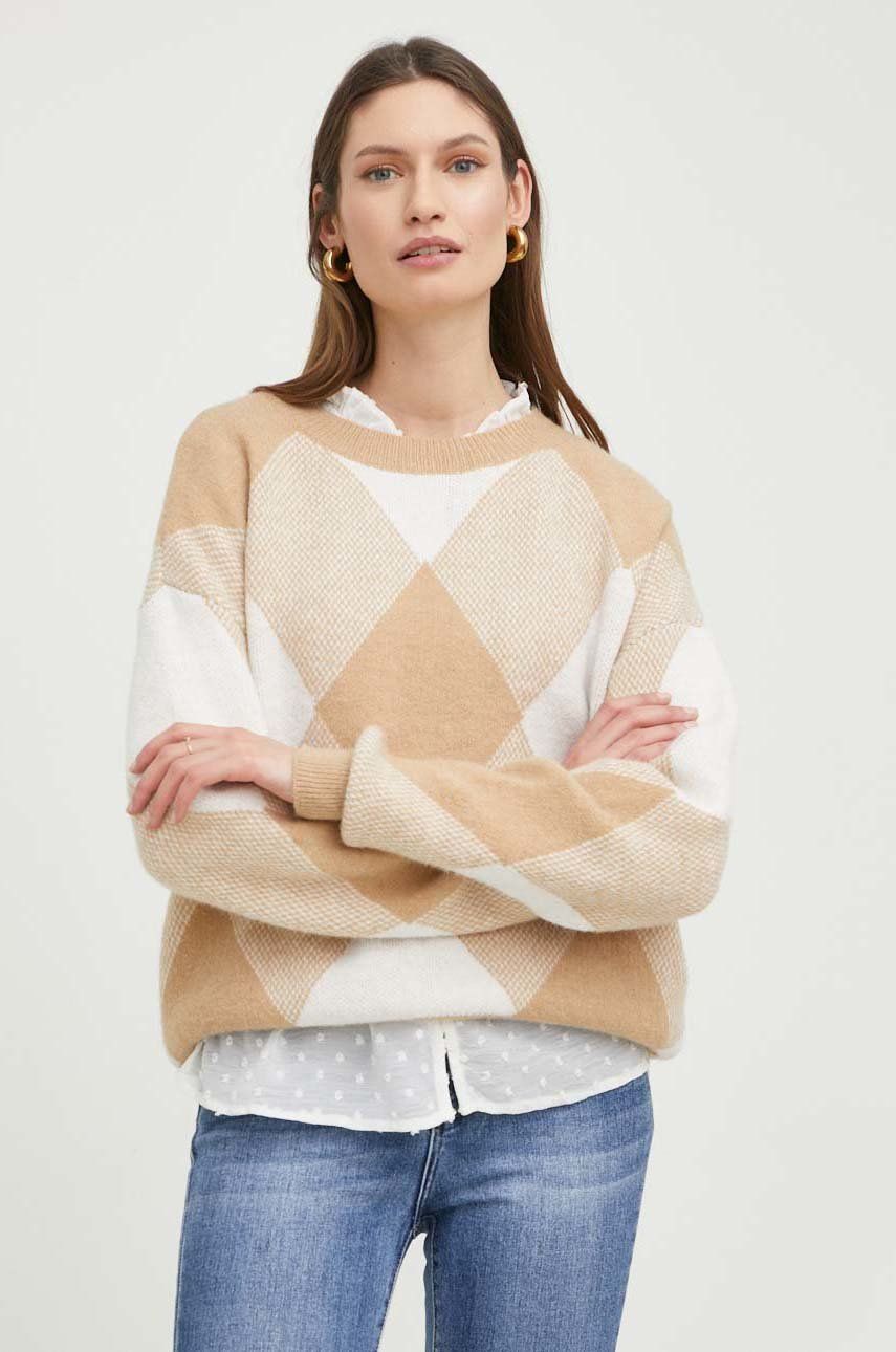 Answear Lab pulover femei, culoarea bej Answear