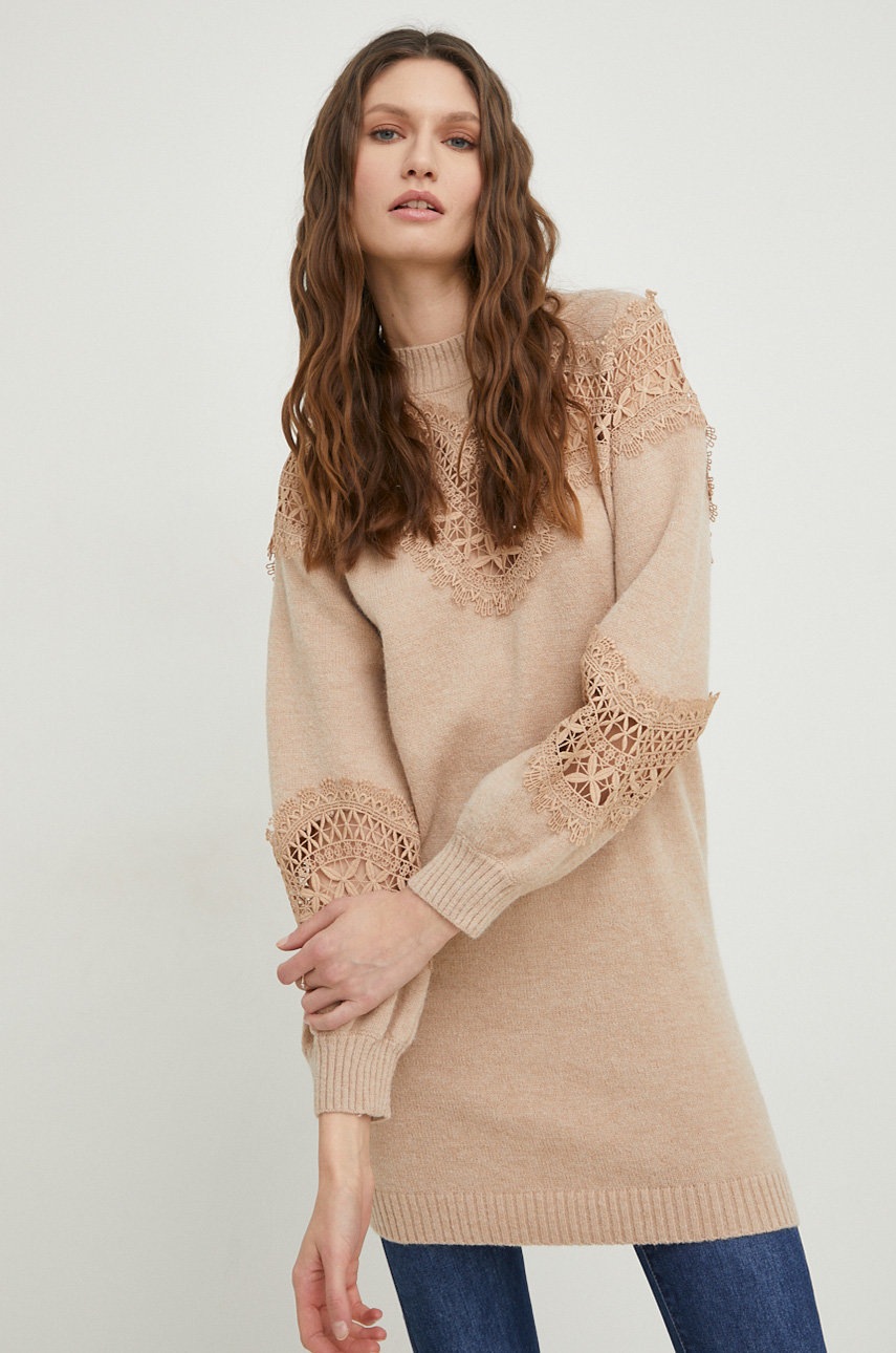 Πουλόβερ Answear.LAB χρώμα: μπεζ φωτογραφία
