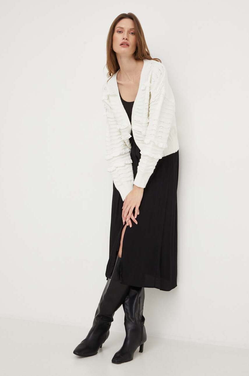 Answear Lab Cardigan Femei, Culoarea Alb