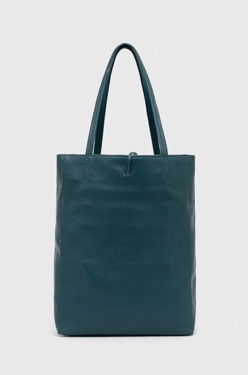 

Кожена чанта Answear Lab в тюркоазено, Тюркоазен