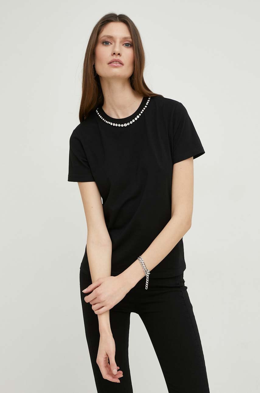 

Тениска Answear Lab в черно, Черен