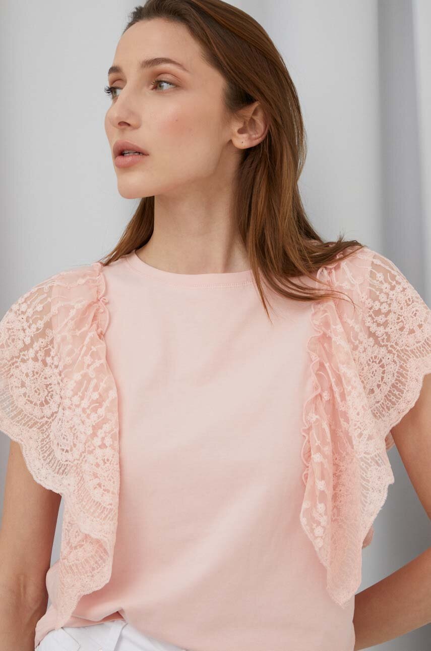

Тениска Answear Lab в розово, Розов