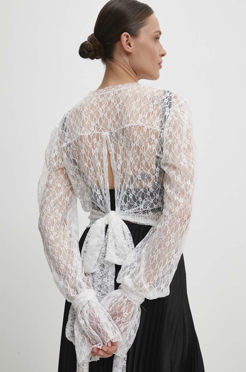 Answear Lab bluza femei, culoarea alb, neted - Shoppu.ro