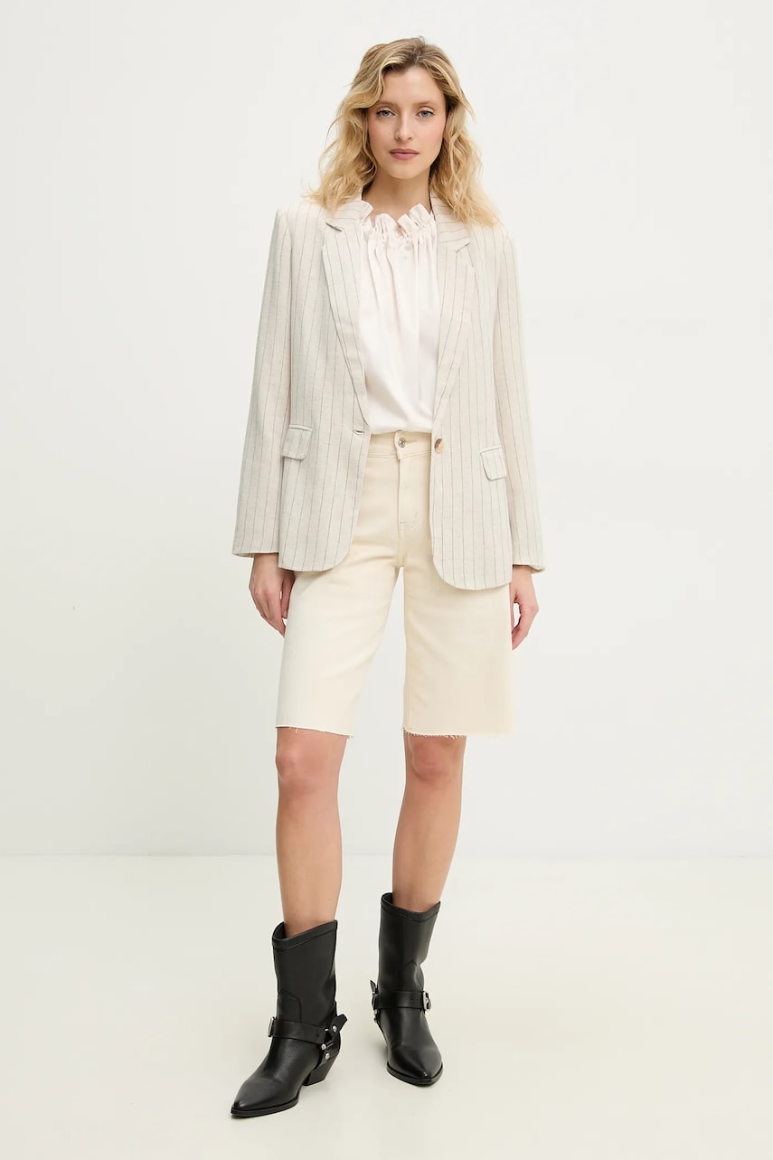 Блузка Answear.LAB женская цвет бежевый однотонная Блузка Answear.LAB женская цвет бежевый однотонная