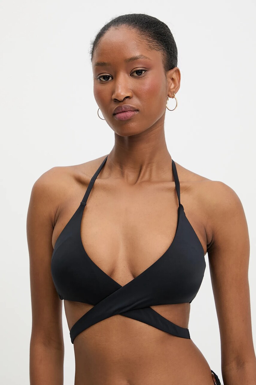 Answear Lab sutien de baie culoarea negru, cupa usor rigidizata