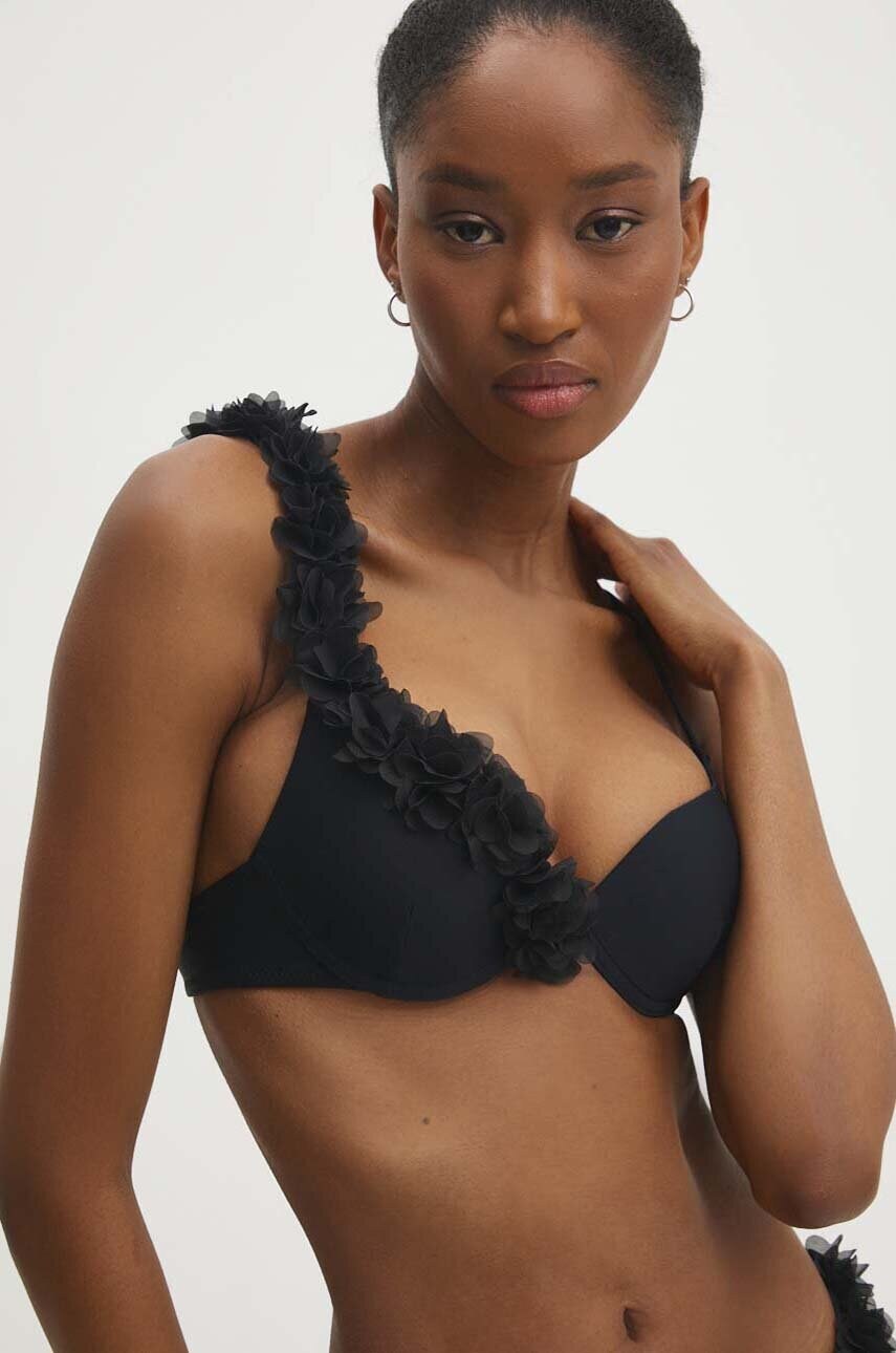 Answear Lab sutien de baie culoarea negru, cupa rigidizata