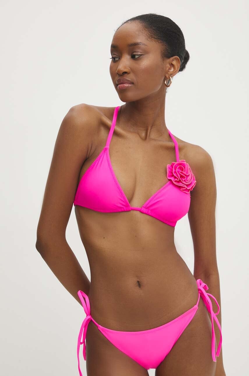Answear Lab sutien de baie culoarea roz, cupa usor rigidizata