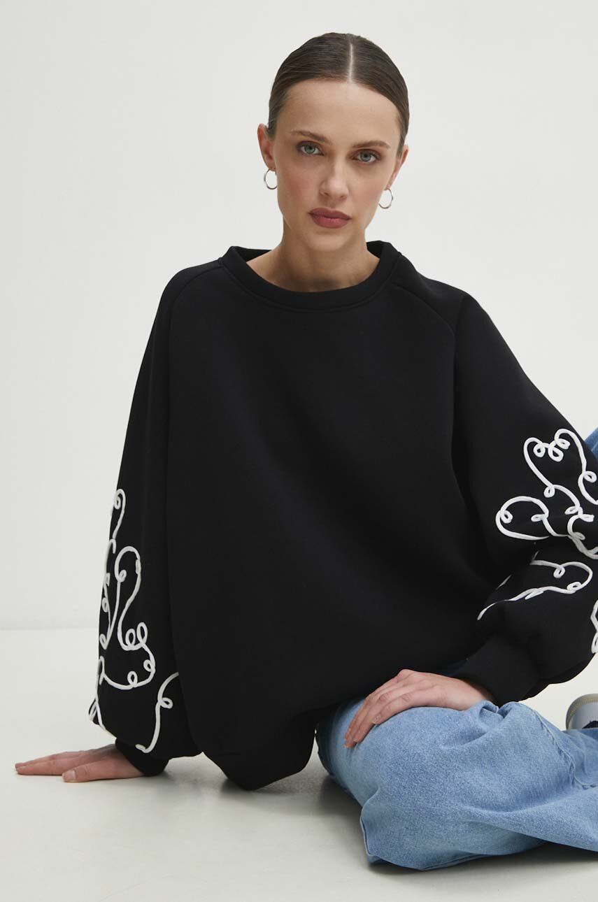 Answear Lab bluza femei, culoarea negru, neted - Shoppu.ro