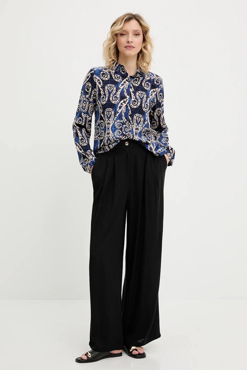 Рубашка Answear.LAB цвет зелёный regular классический воротник